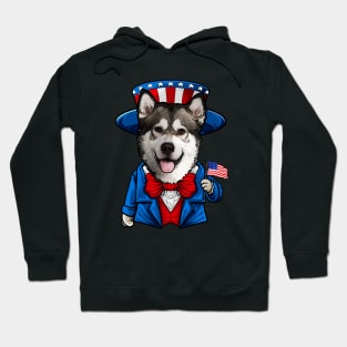 Fourth of July Alaskan Malamute Hoodie